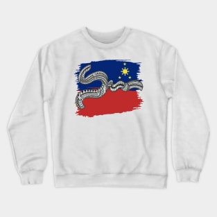 Philippine Flag Tribal line Art / Baybayin word NGA Crewneck Sweatshirt